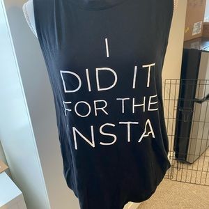 “I Did it for the Insta” crop tank top